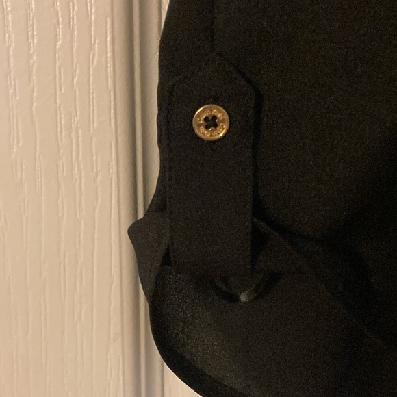 Calvin Klein short sleeve blouse with gold coloured button details - Picture 4 of 5